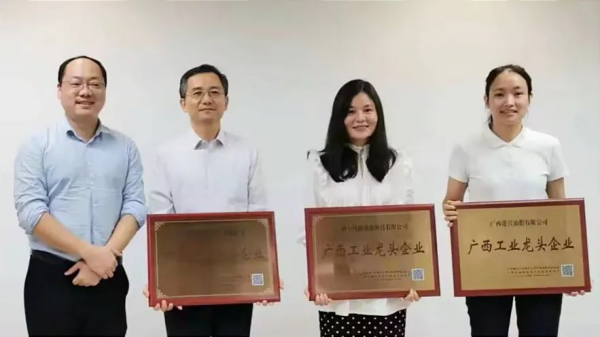 广西hjc黄金城新能源科技有限公司荣膺 “广西工业龙头企业”
